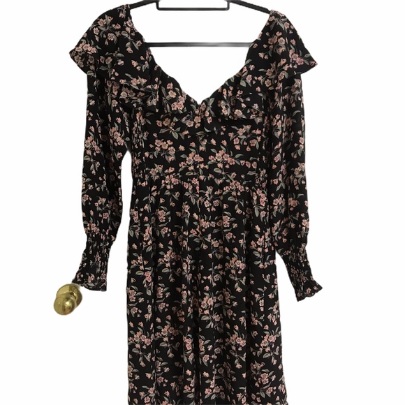 Rebecca Taylor Tilda Silk Ruffle Floral Dress NWT - Picture 7 of 9